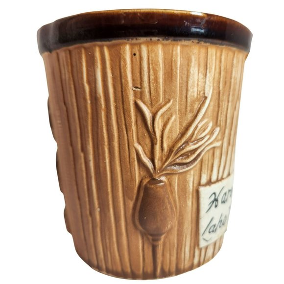 Harvey's Lake Tahoe Tiki Bucket Mug Vintage 1960s OMC Otagiri Japan Label 3D - Picture 3 of 9